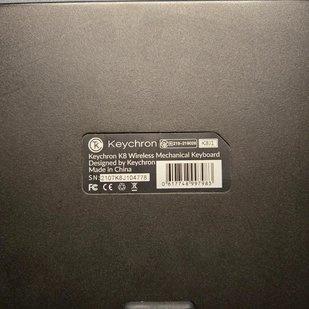 M*l様 Keychron K8 RGB 日本語配列 赤軸｜パームレスト付