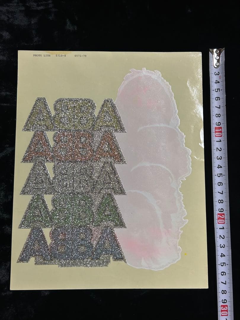Vintage 70s グリッターアイロン転写シート　アイロンプリントシート