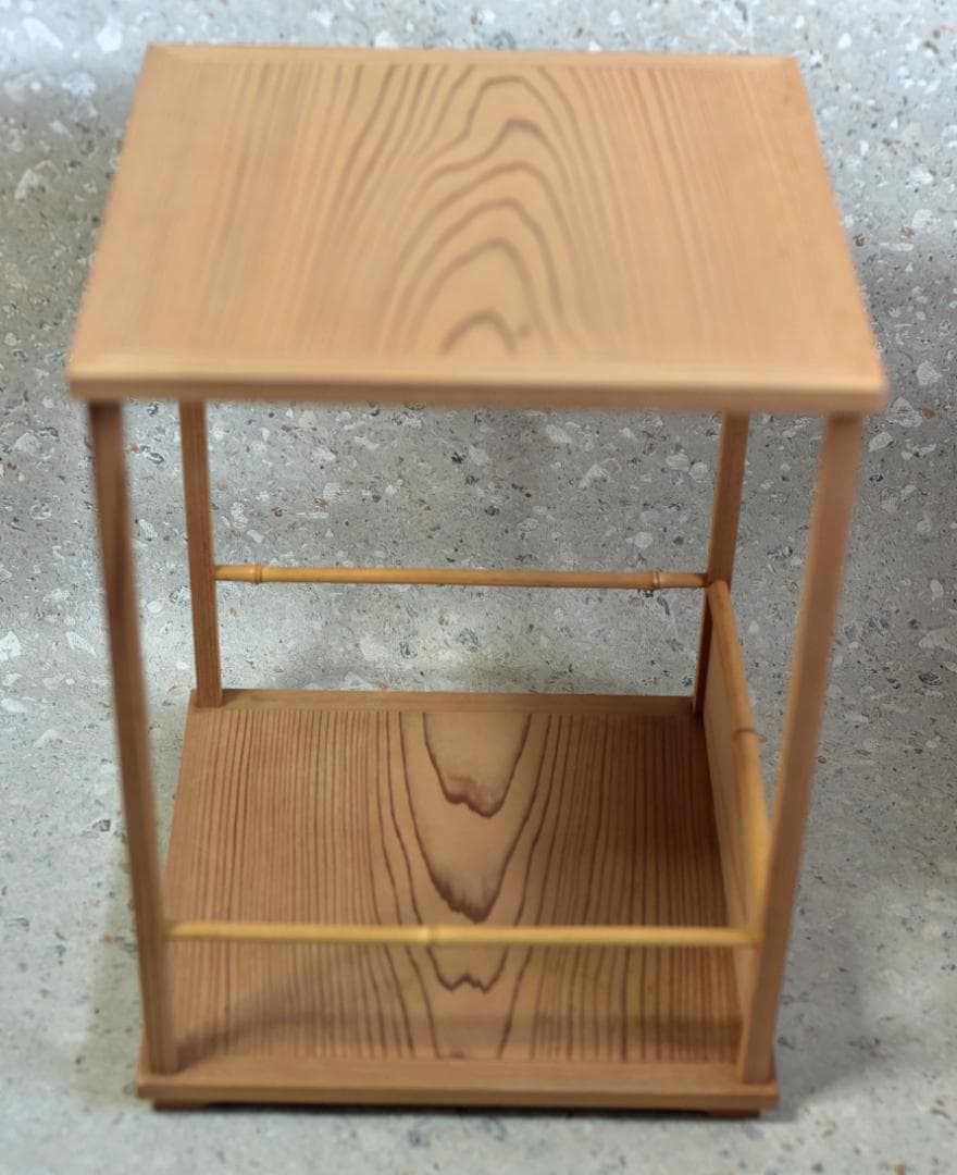 値下げ杉地茶棚（四方棚）一体型【極上品】お茶道具/共箱