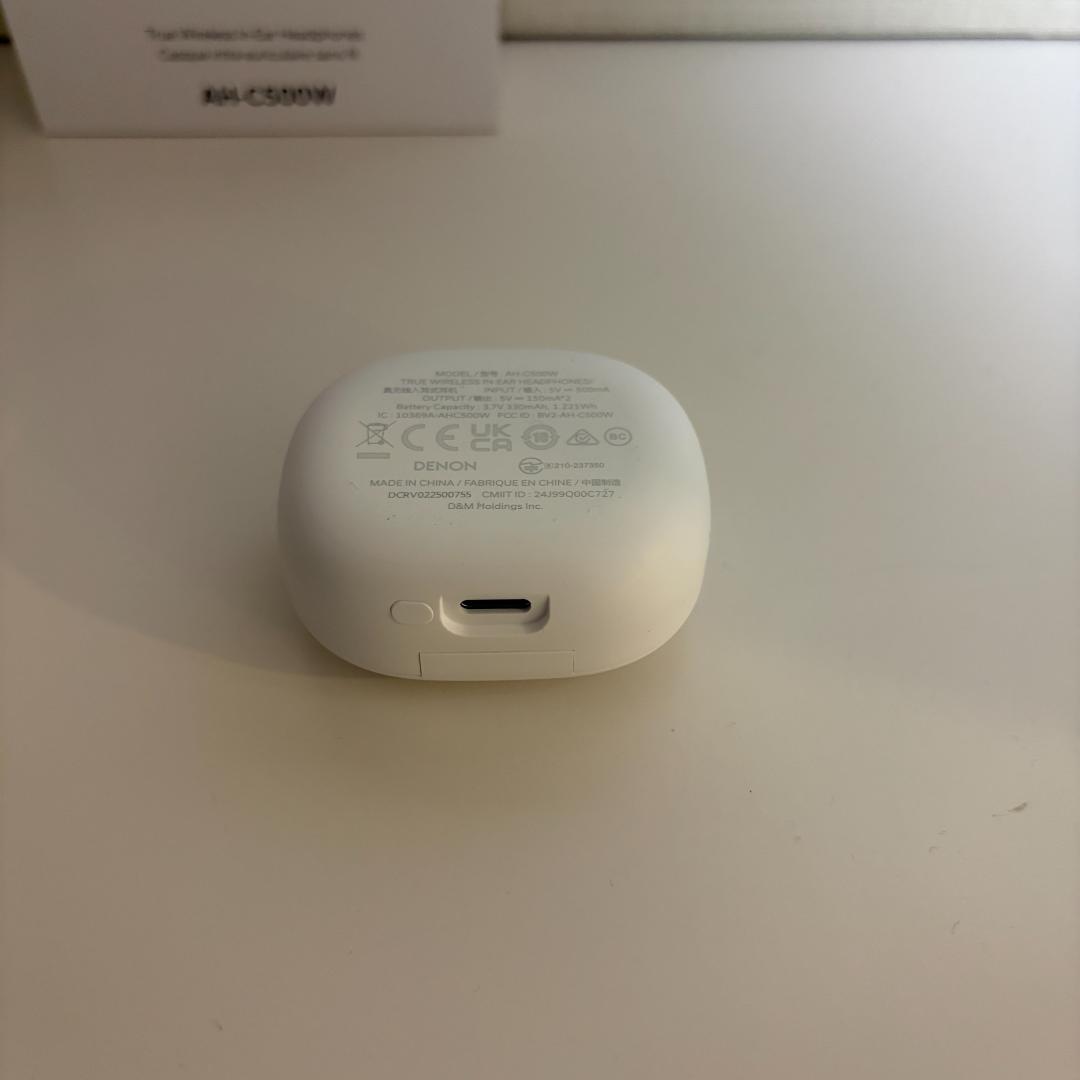【極美品】DENON AH-C500W ワイヤレスイヤフォン AirPods