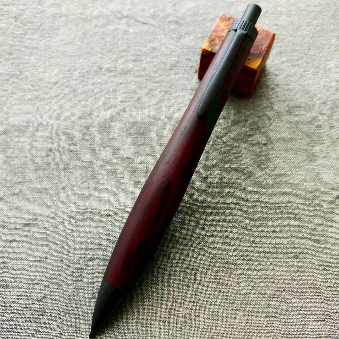マリティマ　ボワドローズ　ハンドメイド　木軸シャープペン　0.5mm　ブラック