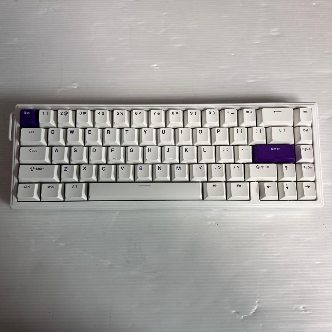 EPOMAKER HE68 Color: White Purple キーボード