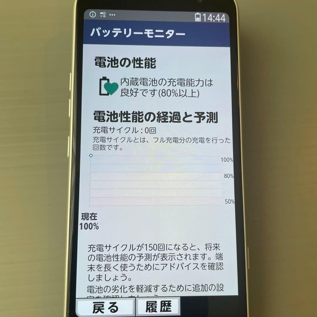 docomo らくらくスマートフォン F-53E （ゴールド）