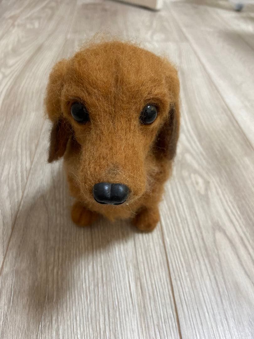 羊毛フェルト 犬のぬいぐるみ　ダックス