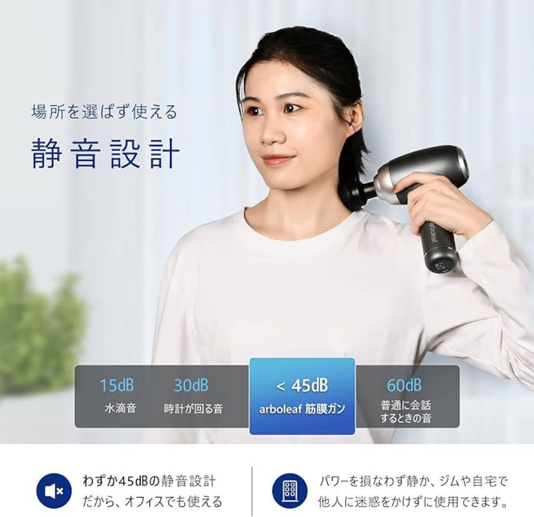筋膜リリースガン プロ型 ハンディガン10mm振幅 最速3200回/分5段階