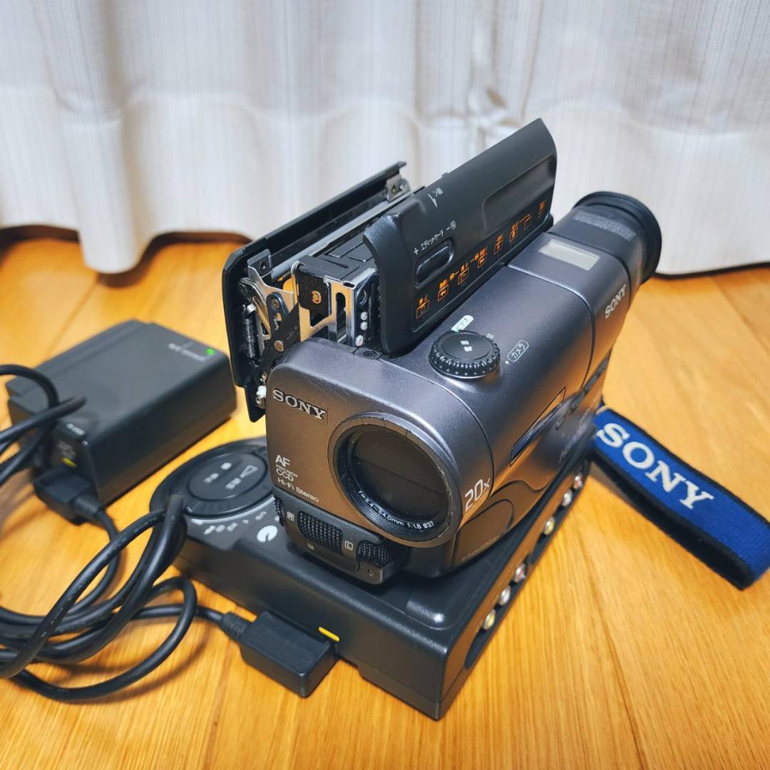 【動作確認済】高画質 SONY Hi8 8ミリ ビデオカメラ クレードルセット