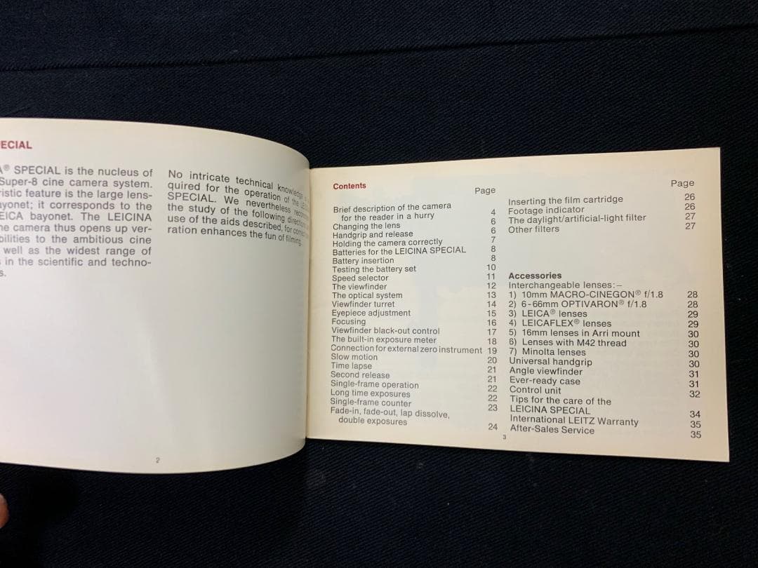 ライカ Leitz 1973年 LEICINA SPECIAL 貴重 取扱説明書
