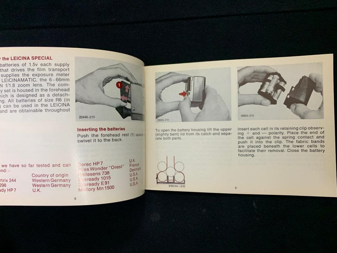 ライカ Leitz 1973年 LEICINA SPECIAL 貴重 取扱説明書