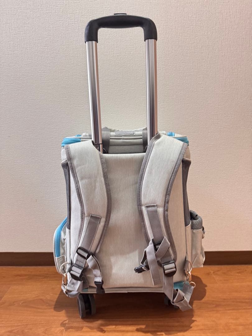 犬用キャリーバッグ グレーと水色