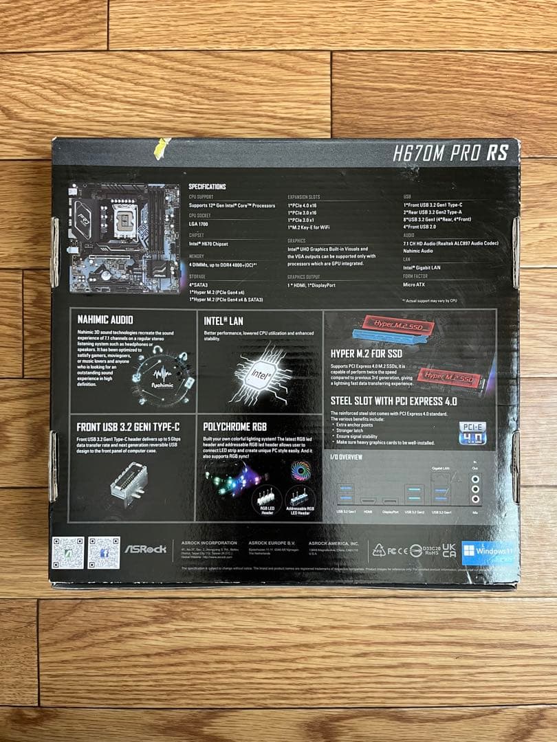 ASRock H670M PRO RS マザーボード