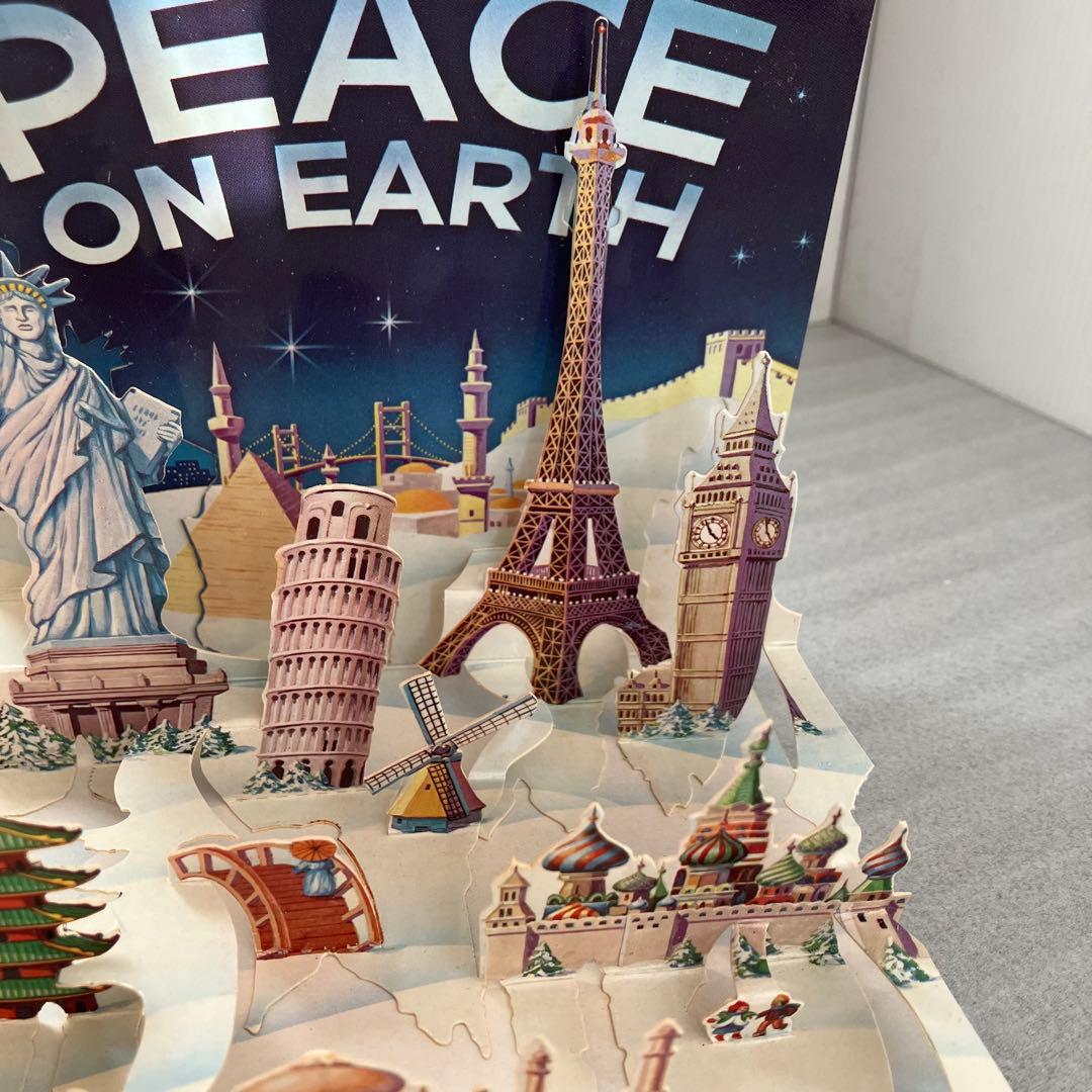 E-壁【希少】世界の名所 3D ポップアップ 「PEACE ON EARTH」