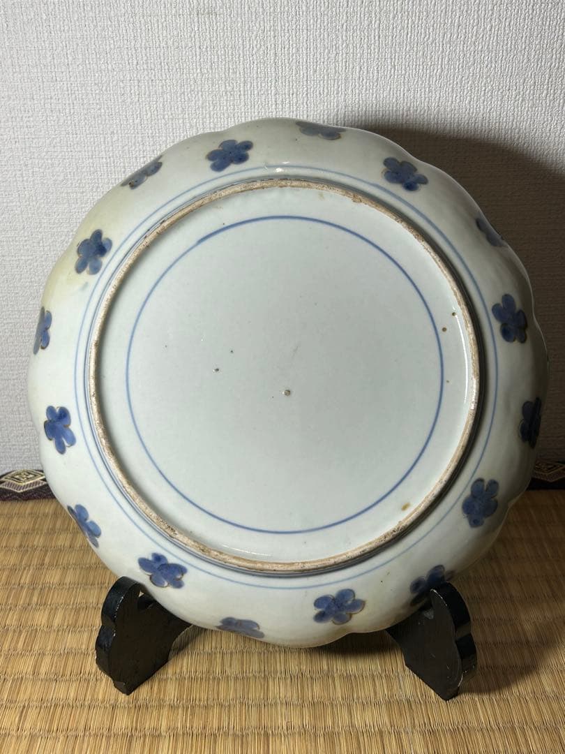 古伊万里染錦7寸皿　無傷