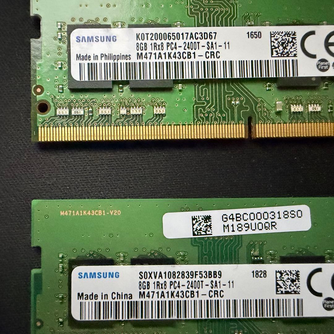 Samsung DDR4 2400T 8GB 2枚