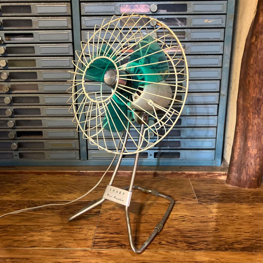昭和レトロ シャープ 早川電機 扇風機 PK-255 20㎝羽根 卓上扇 動作品