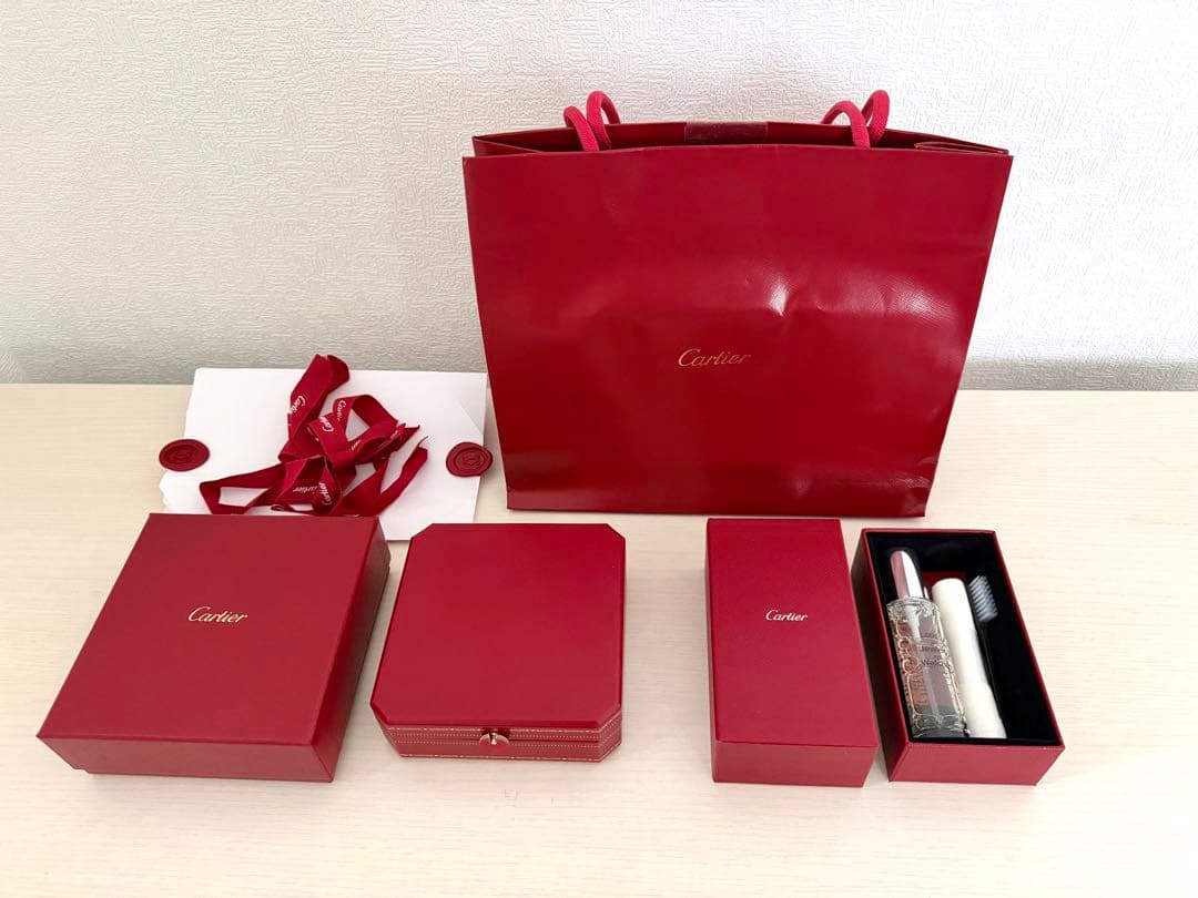 Cartier ネックレスケース アクセサリークリーナー ショッパーセット