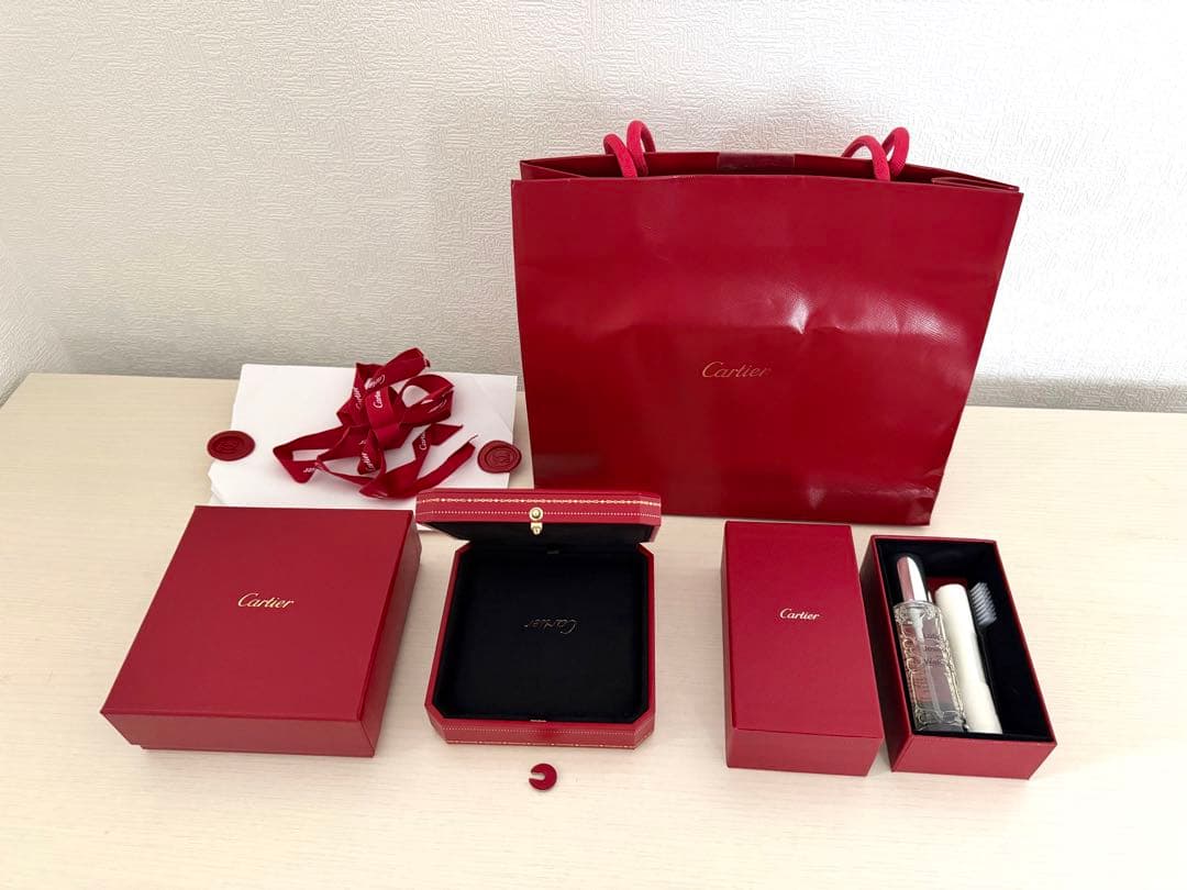 Cartier ネックレスケース アクセサリークリーナー ショッパーセット