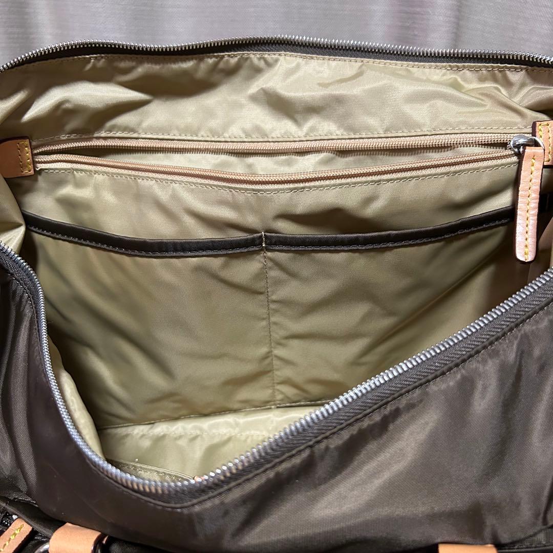 (専用)LanaiTRANSITブラウン玉虫ナイロン×レザー3wayボストン