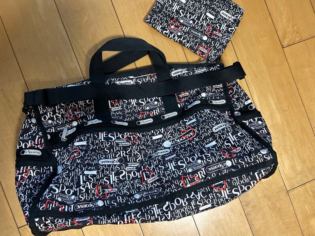 美品！レスポ　ボストンバッグ 小分けポーチ付き