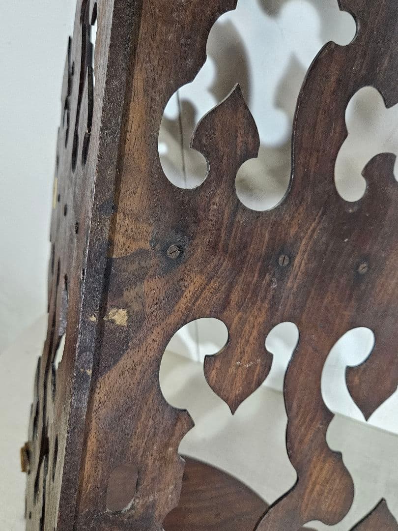 France antique 木製のウォールシェルフ ネオゴシック様式 3段