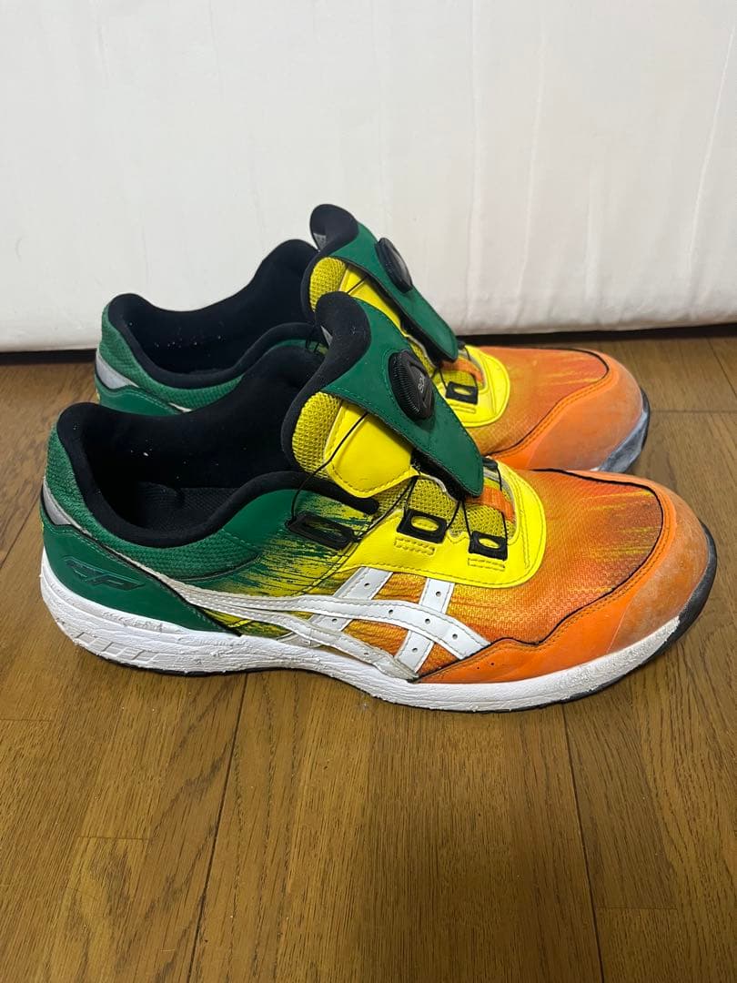 ［限定］ASICSアシックス安全靴CP209BOA ハバネロ×ホワイト28cm
