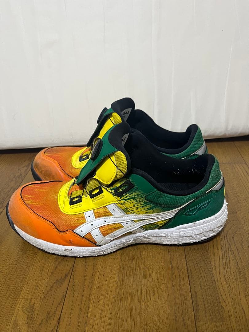 ［限定］ASICSアシックス安全靴CP209BOA ハバネロ×ホワイト28cm