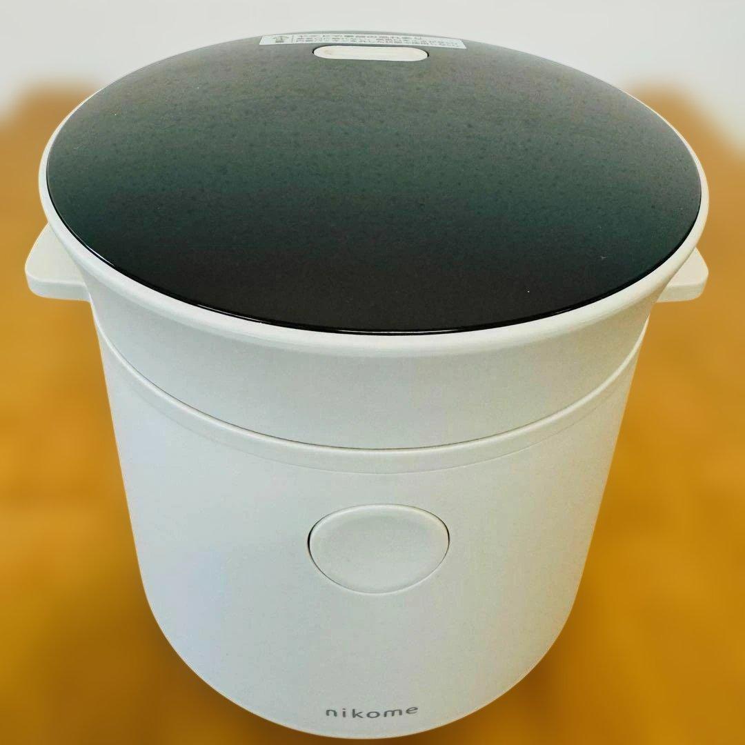 *おしゃれ家電★ 1年保証 炊飯器 2合 レシピ付 ホワイト 他カラー有