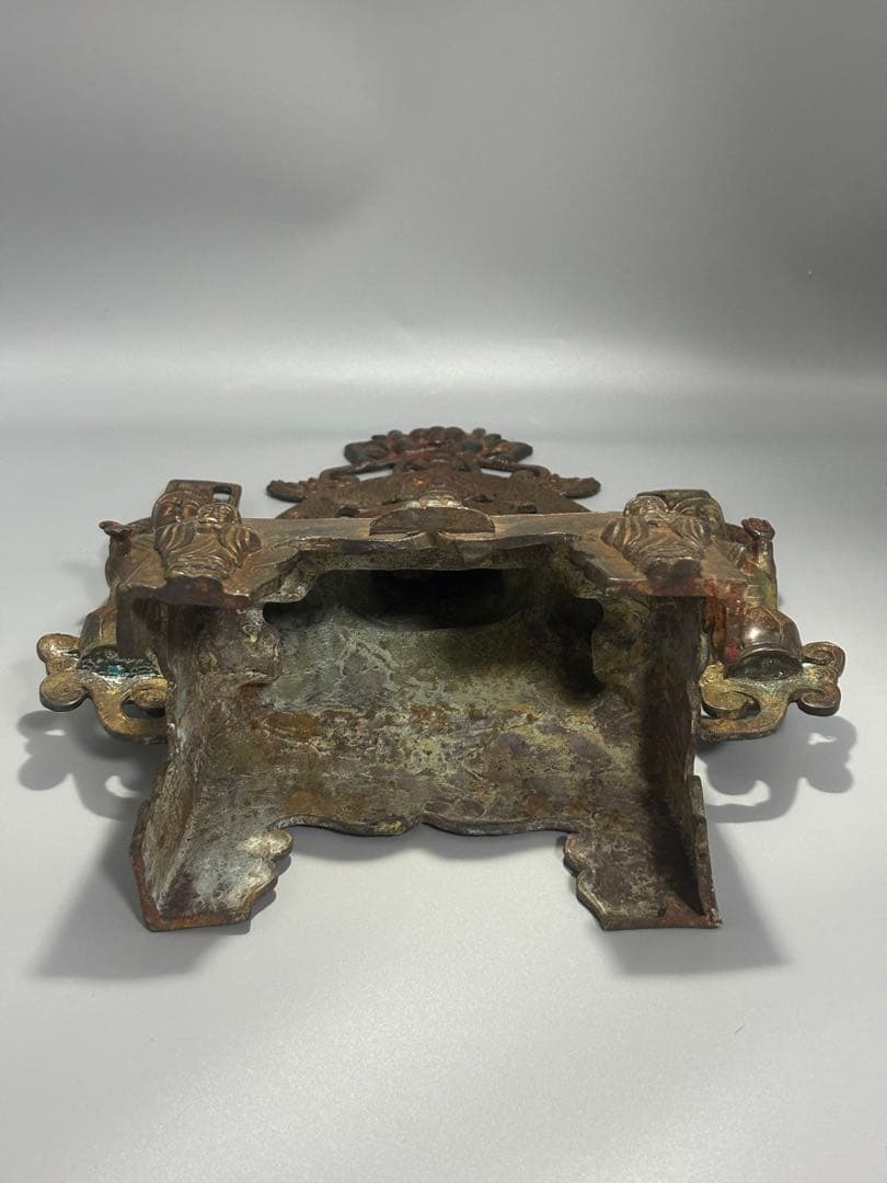 (期間セール)仏教古美術 純銅 文化遺産 文化財仏像伝承　 中央に仏と菩薩像