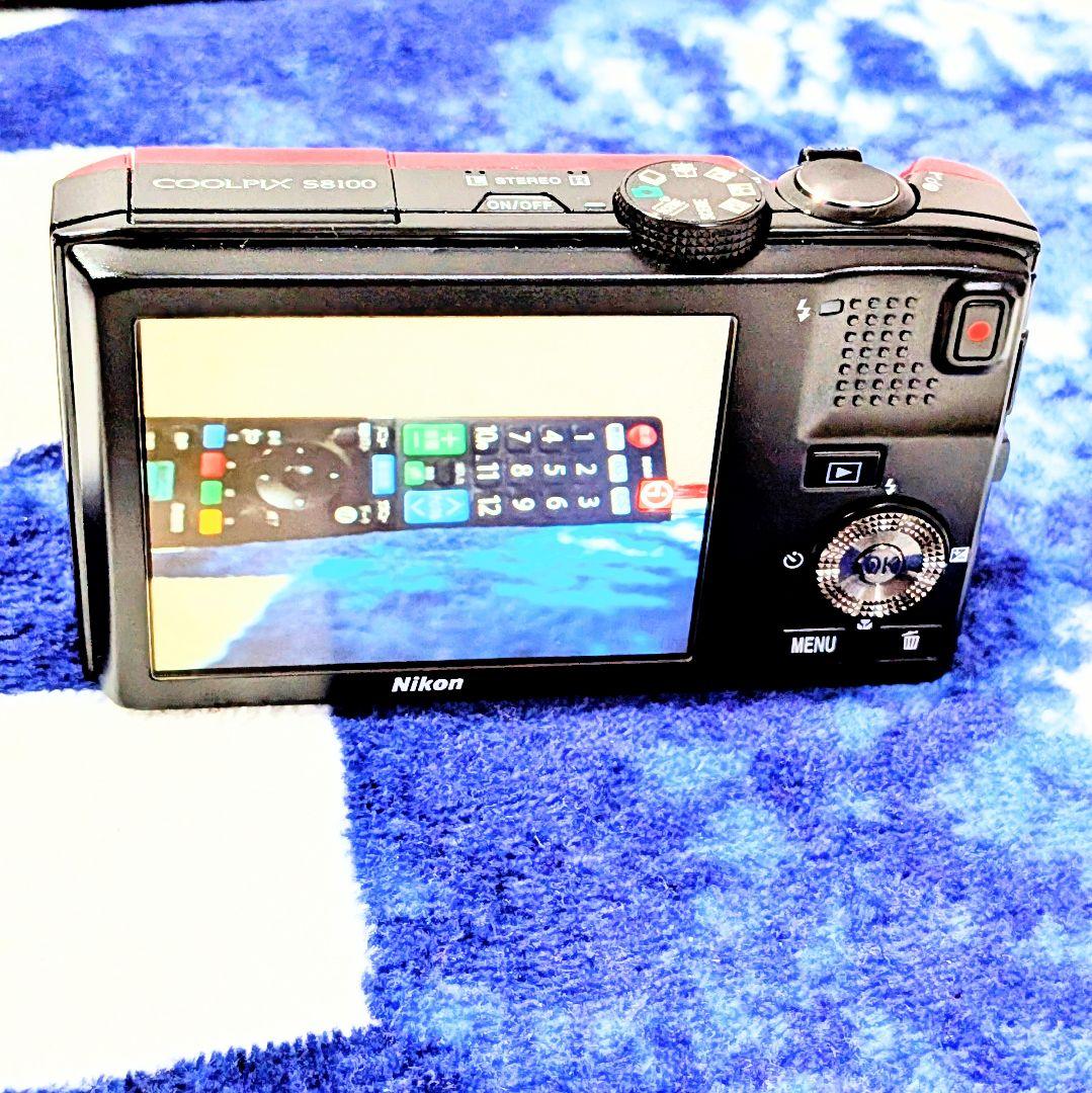 極美品【動作品】Nikon COOLPIX S8100 レッド