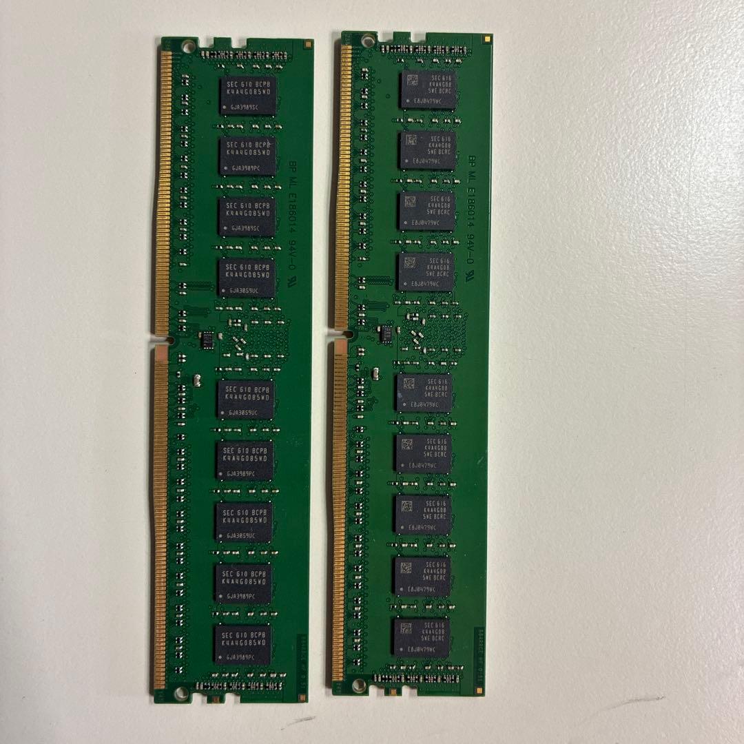 【動作品】 DDR4-2133 8GB×2枚 2Rx8 ECC RDIMM