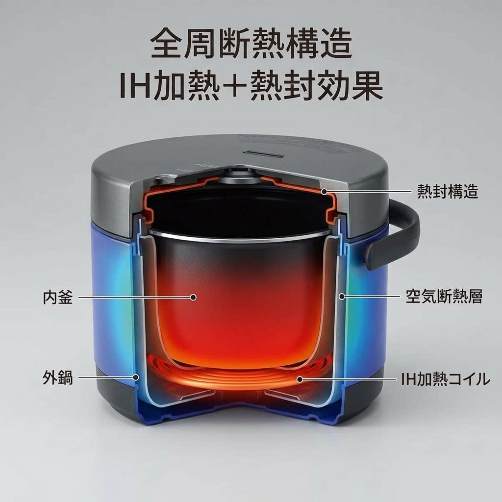 海外仕様モデルHITACHI おひつ御膳 RZ-S2JY 2合メタリックグレー