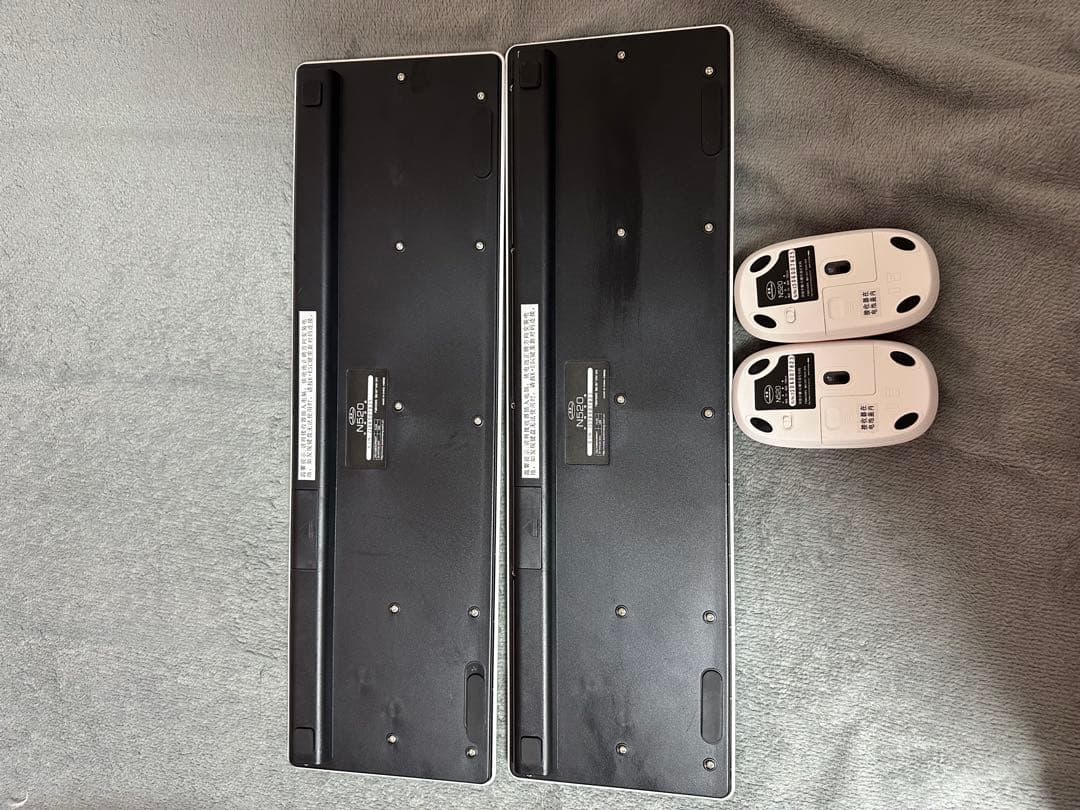 ホワイト・ピンク ワイヤレスキーボード・マウスセット