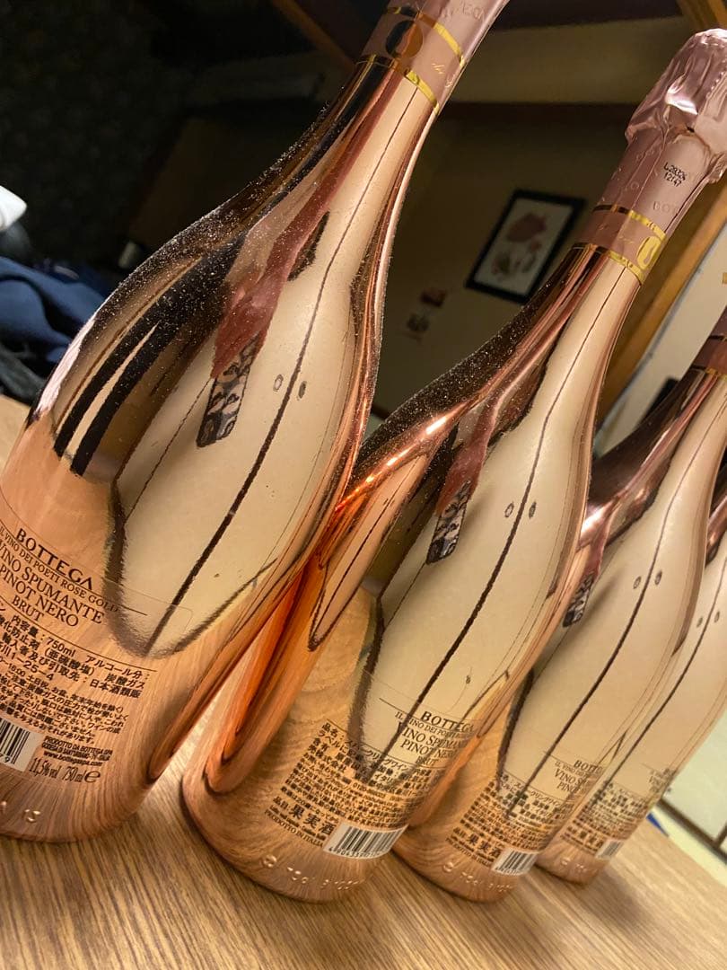 Bottega ロゼゴールド スパークリングワイン 750ml 4本セット