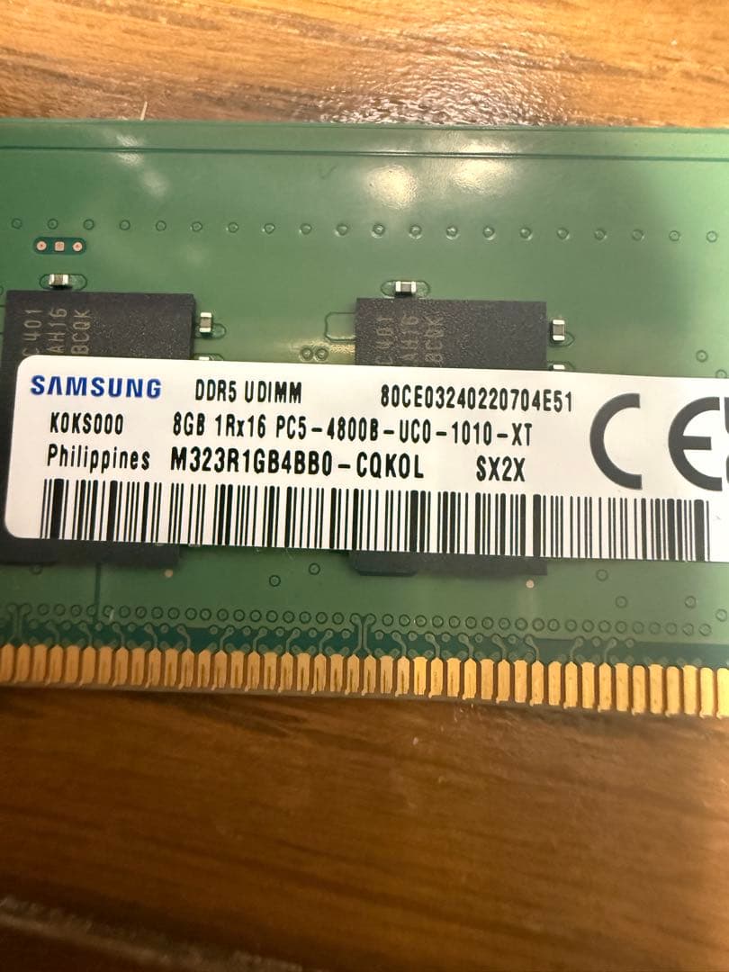 Samsung DDR5 8GB メモリ M323R1G4B4BBD-CQKOL