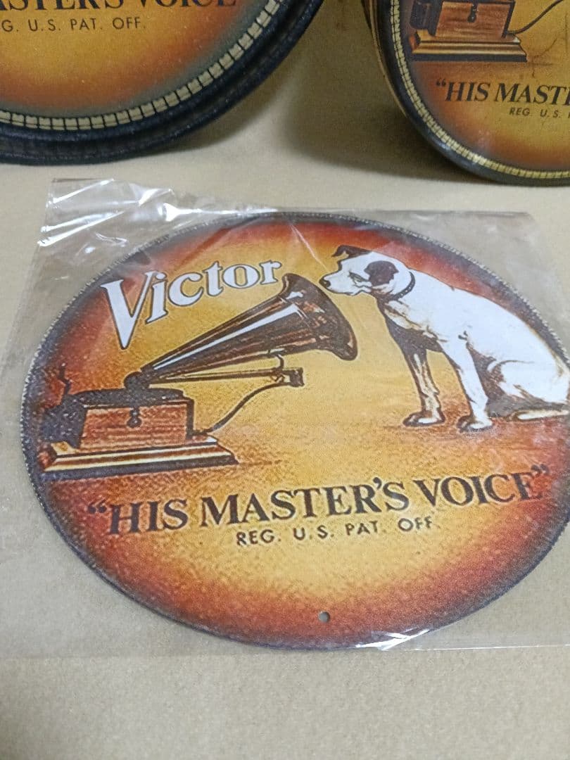 Victor 蓄音機とニッパー犬 3点セット