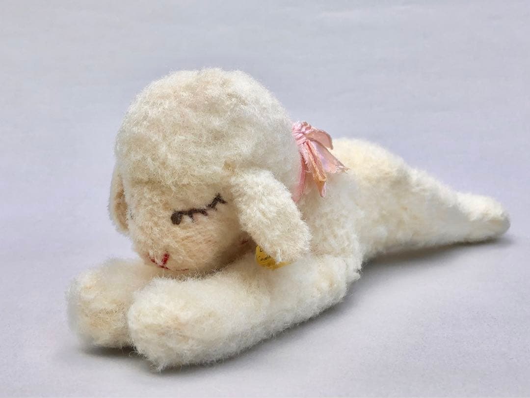 Steiff　ひつじのFloppy Lamby　お眠りひつじ　オールID　ピンク