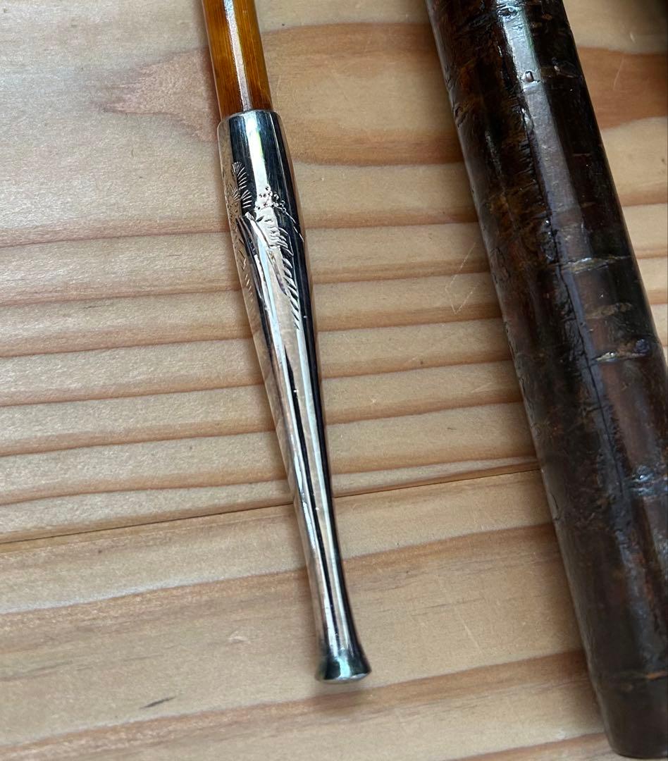 煙管入れ&煙草入れと煙管　伝統工芸品　桜皮細工　樺細工