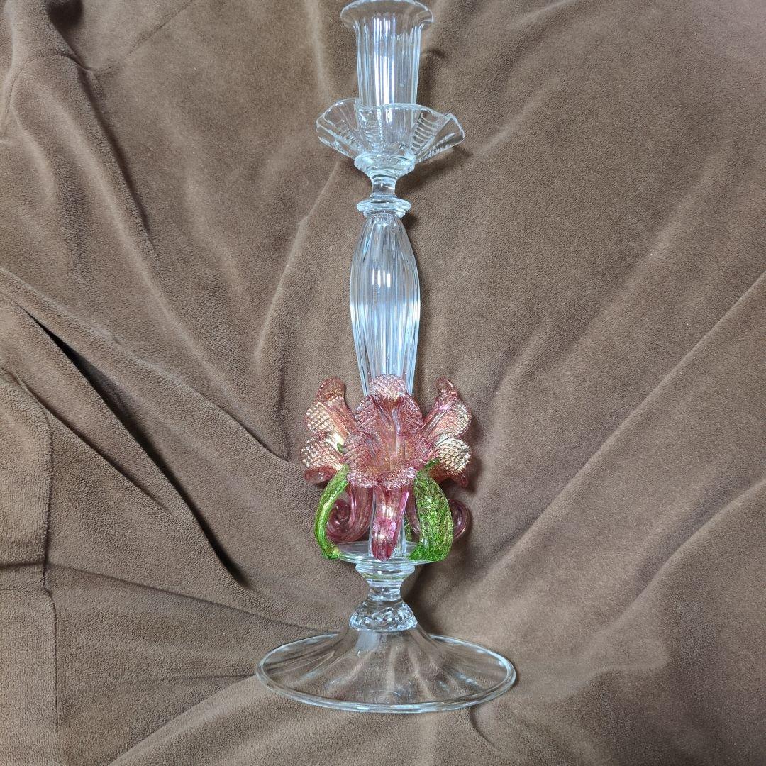 Baccarat　ガラスキャンドルホルダー