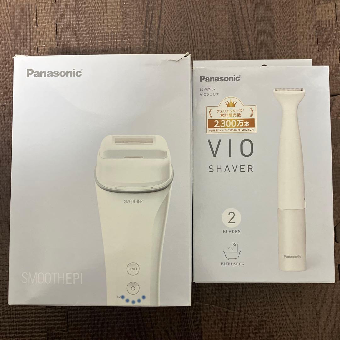 Panasonic ES-WH7A-W 脱毛器&ES-WV62-Hシェバーセット
