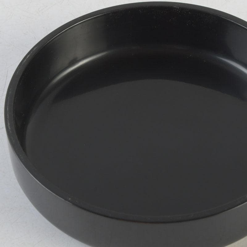 茶道具　山崎如悦作　黒塗　菊桐蒔絵　平棗　共布共箱　V　A47