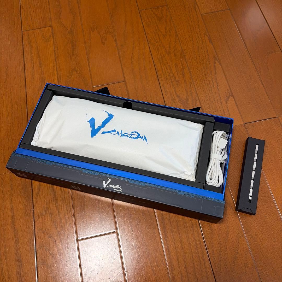 【極美品】エレコム Vcustom VK600A ホワイト ゲーミングキーボード