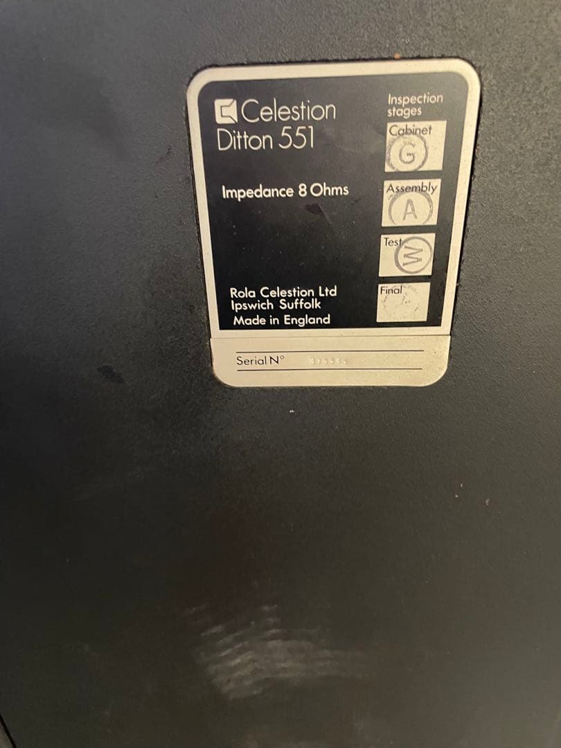 セレッション　ditton551 ビンテージ②