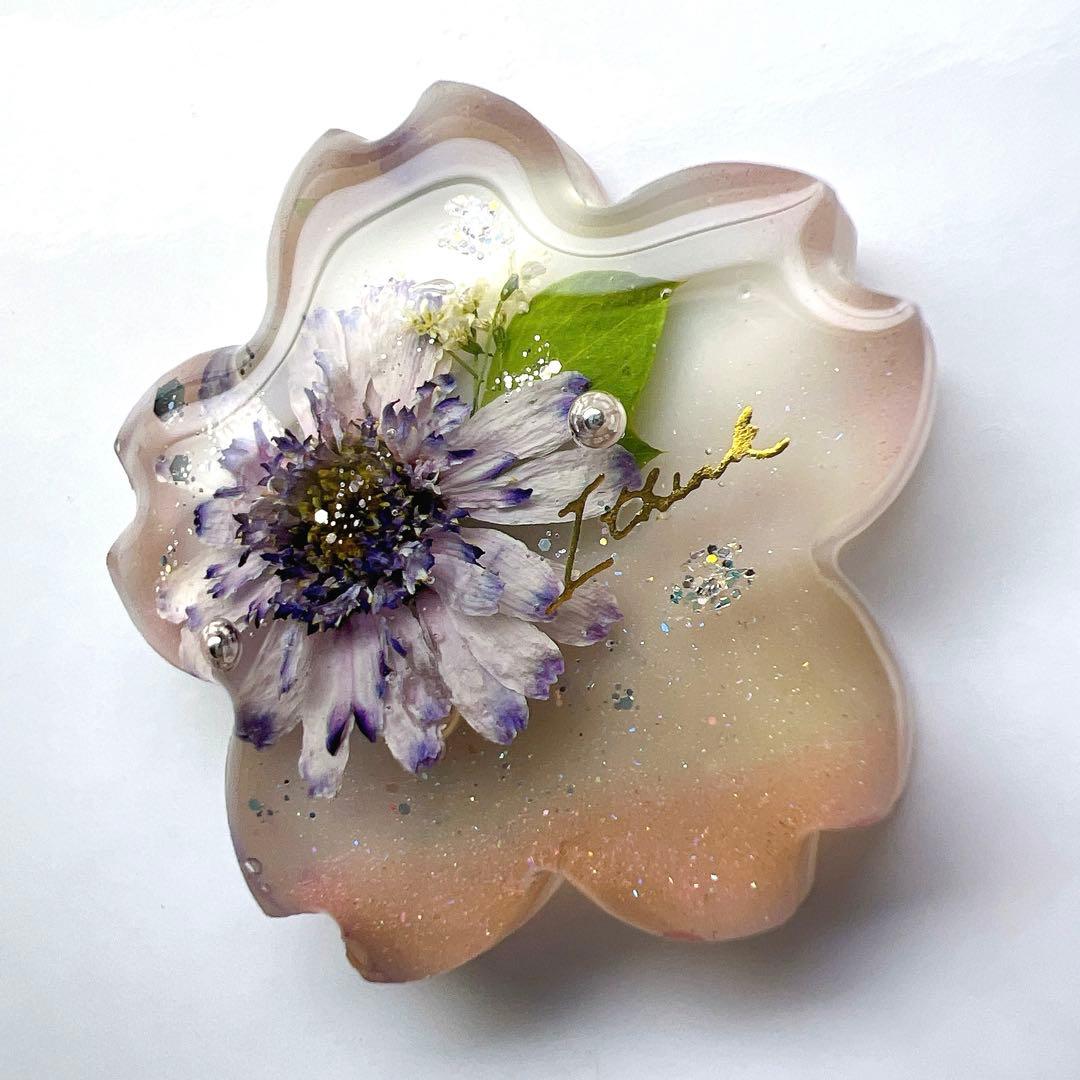レジン ヘアゴム ドライフラワー No.810
