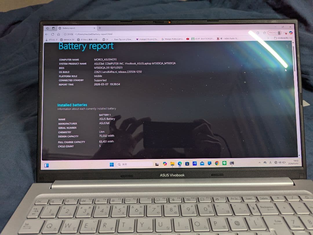 ASUS Vivobook シルバー ノートPC 本体