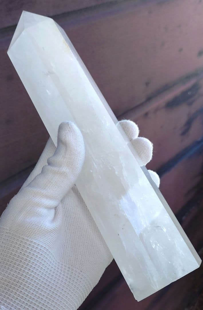 ヒマラヤ水晶　六角柱　タワー　専用台座付き！　天然石　パワーストーン