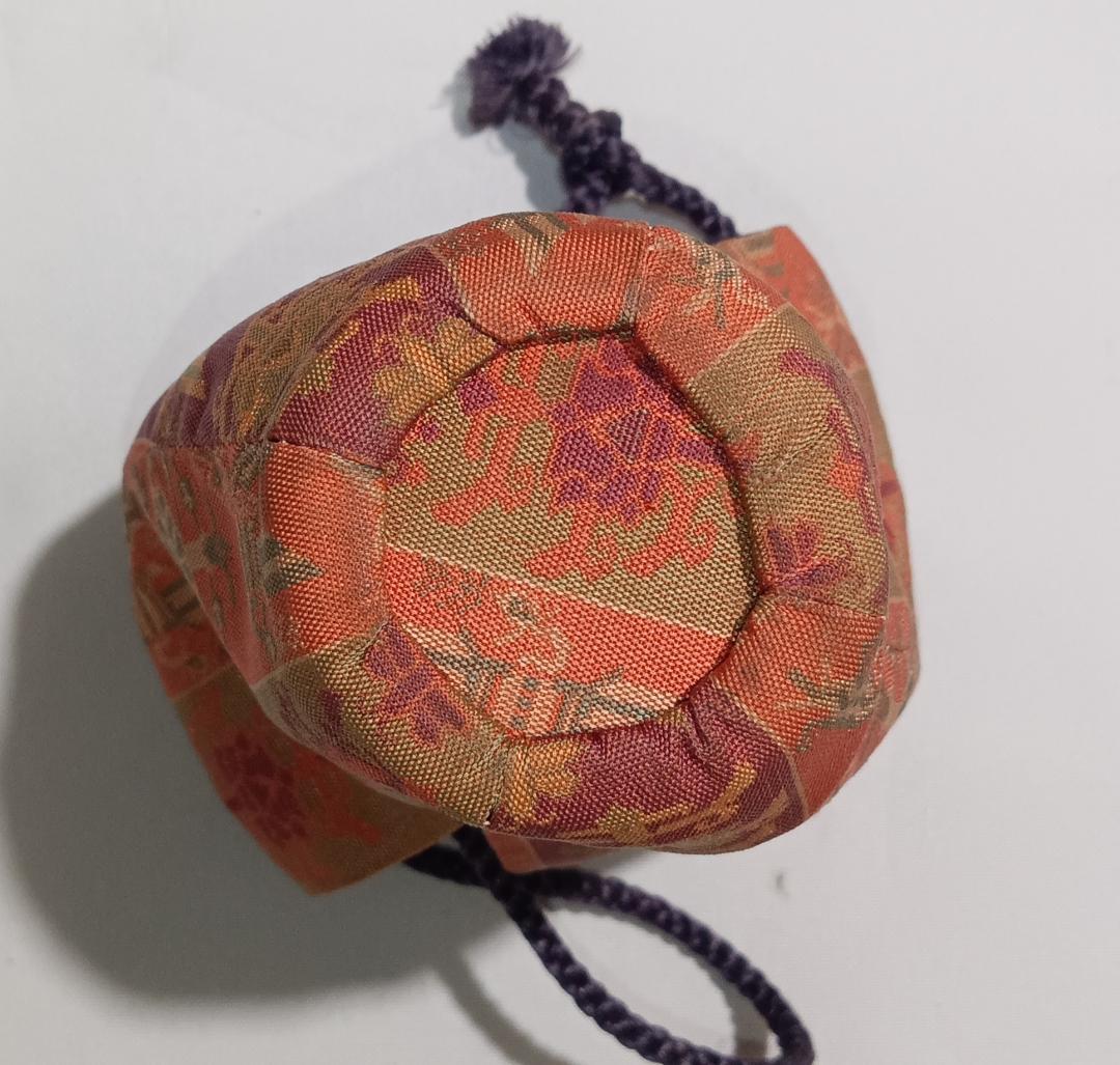 茶道具　京都洛東　桶谷定一作　肩衝茶入　有栖川鳳凰文仕覆付き　美品！！
