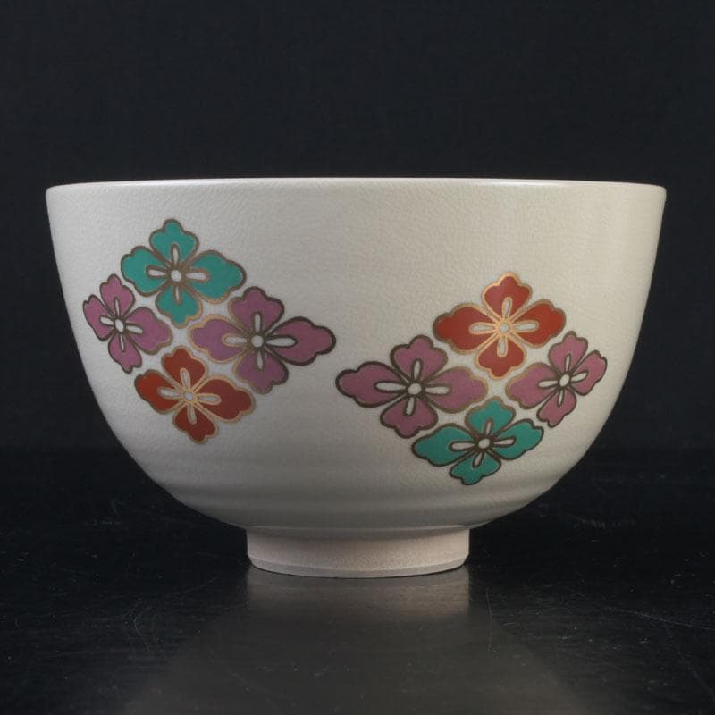茶道具　京焼　加賀瑞山造　色絵金彩　花文　数茶碗　五客　N　9915