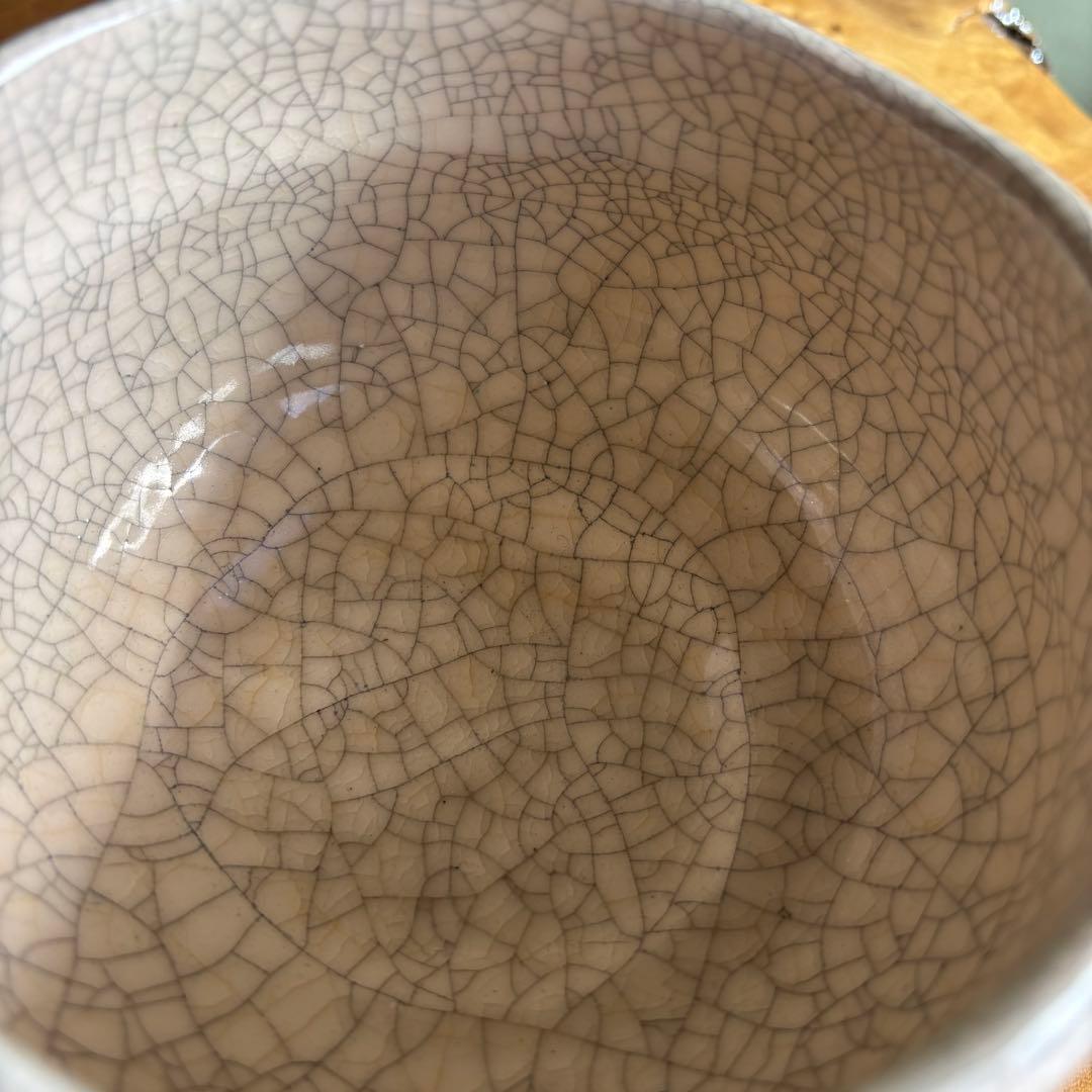 大野桂山造 貫入干支茶碗 卯年 楽焼 桂窯 抹茶碗 茶道具