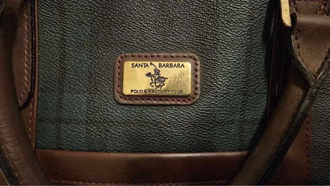 SANTA BARBARA POLO ダレスボストンバッグ チェック