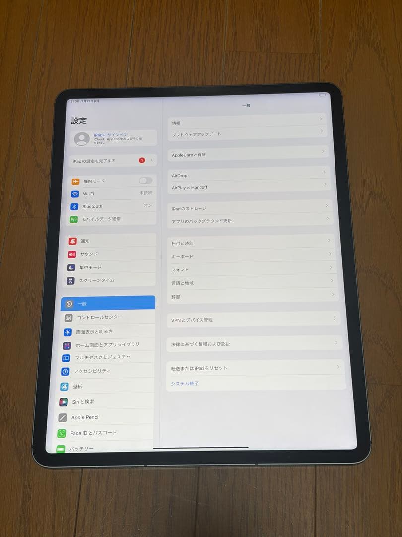 美品 iPad Pro 第5世代 12.9インチ 1TB セルラー版 M1