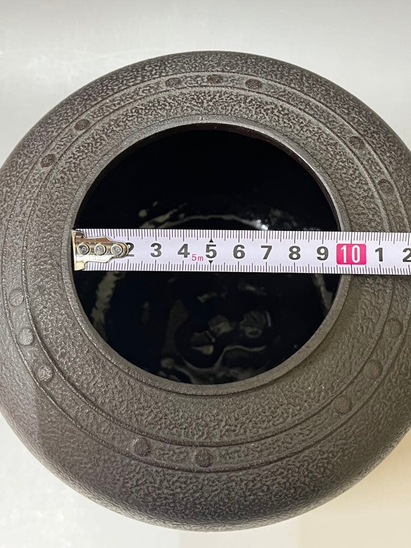 E805 茶釜　釜師　佐藤清光 作　萬代屋釜　釜環　専用箱　栞　茶道具　茶器